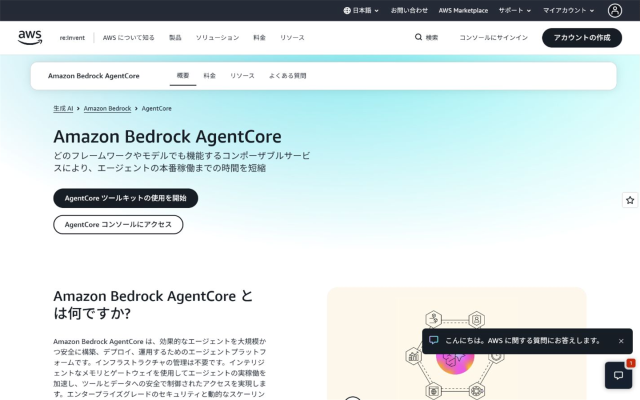 Amazon Bedrock AgentCore|AWSで独自エージェントを運用